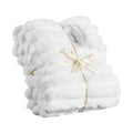 Faux Fur Throw Blanket, 50 x 60 in, White