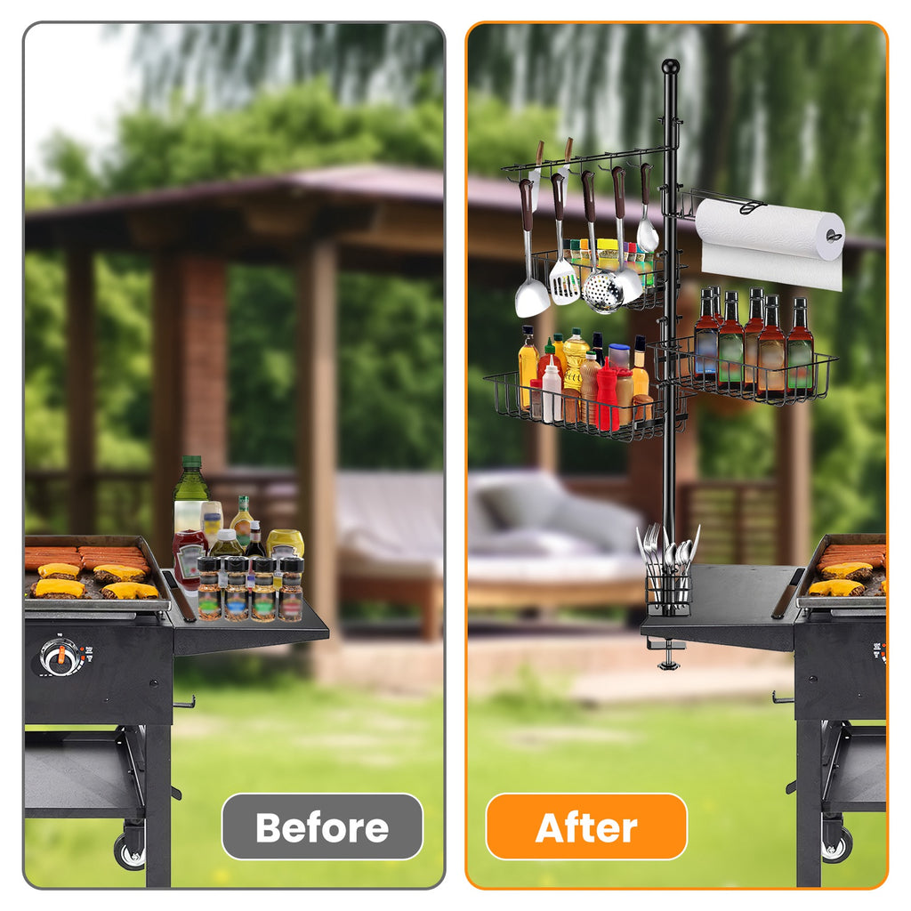 Standing BBQ Griddle Caddy with Paper Towel Holder - image 8