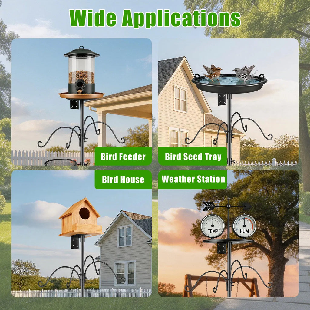 Bird Feeder Pole with Squirrel Baffle, 91 in - image 3