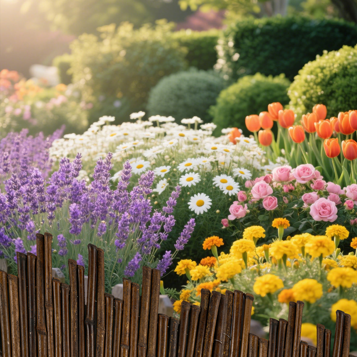 Bamboo Garden Edging Fence, 15.8 x 24 in - image 10