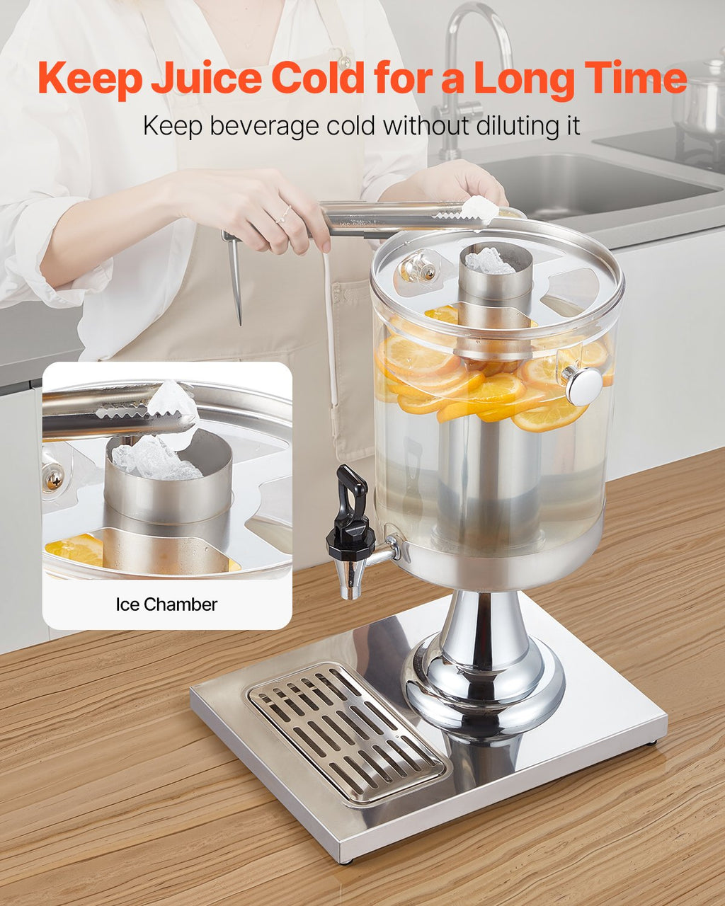 Beverage Dispenser with Stand and Spigot, 2.1 Gallon - image 5