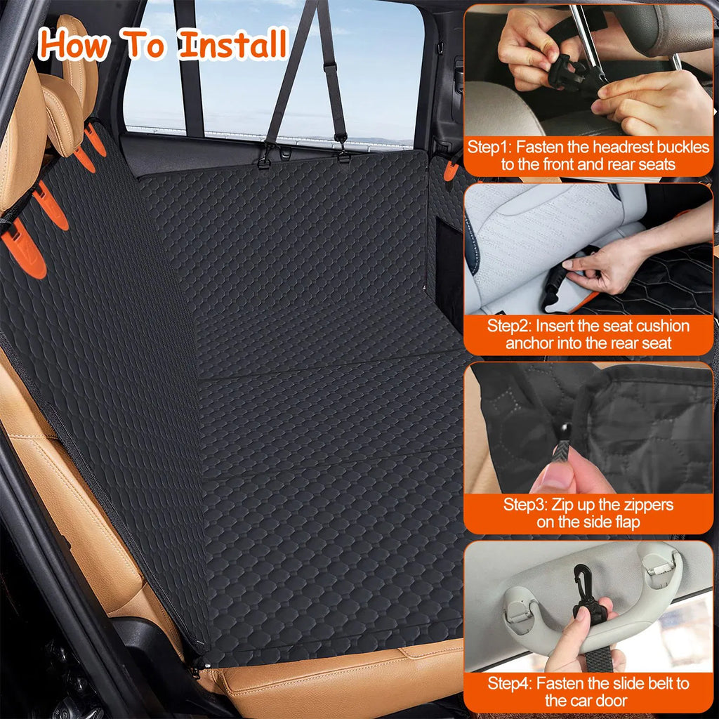 Dog Back Seat Extender with Hard Bottom, Waterproof - image 4