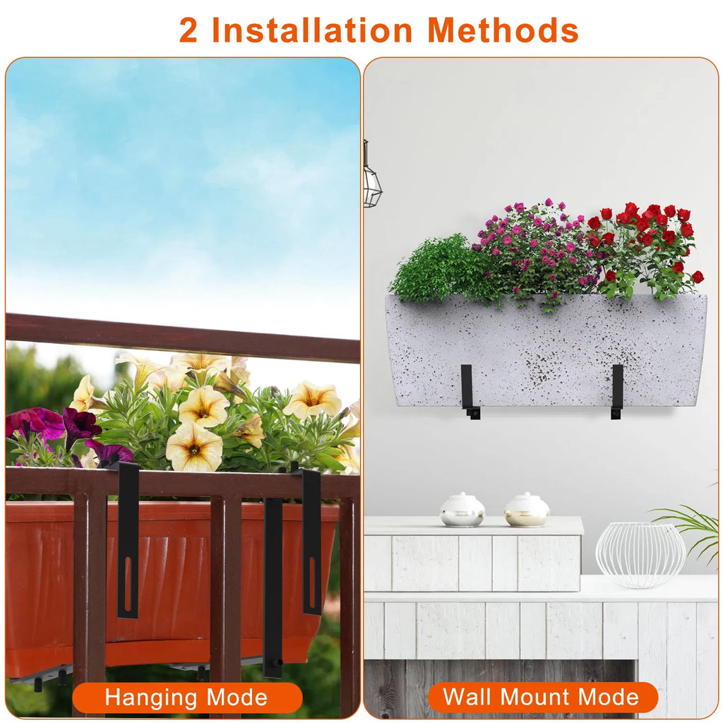 Adjustable Railing Planter Box Brackets, 4 Pack - image 3