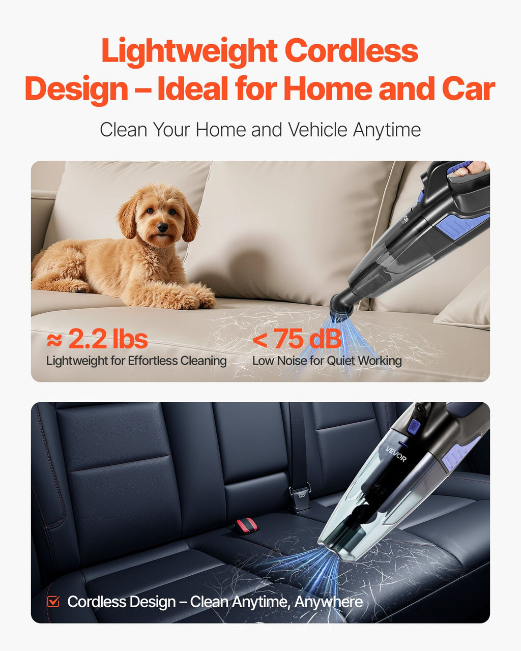 Cordless Handheld Vacuum with HEPA Filter