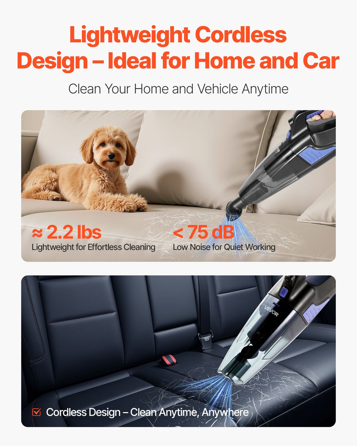Cordless Handheld Vacuum with HEPA Filter