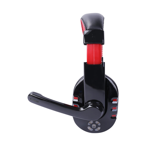 Bluetooth Over-Ear Headset with Mic, Black and Red - image 5