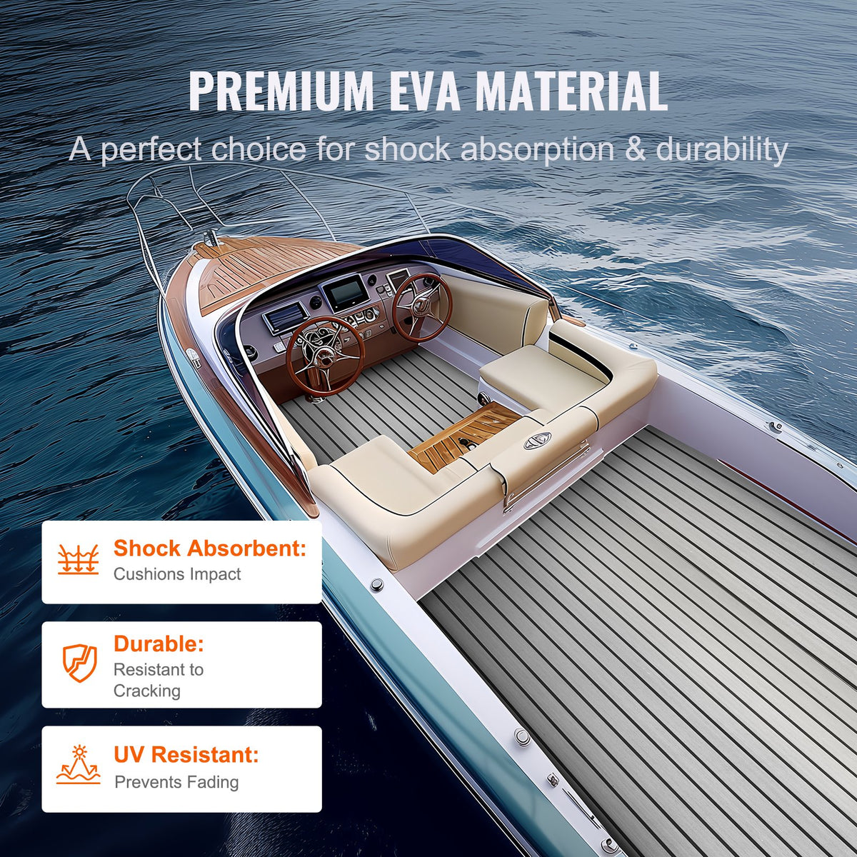 EVA Foam Boat Decking Sheet 94.5 x 35.4 in