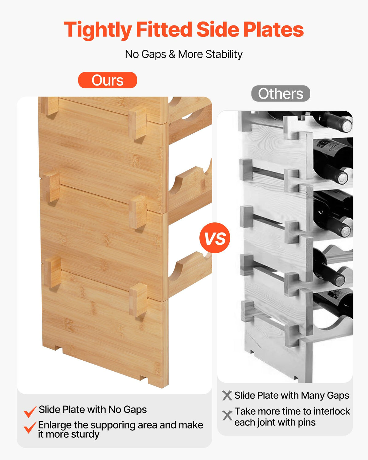 Freestanding Wine Rack, 8 Tier, 72 Bottles - image 3
