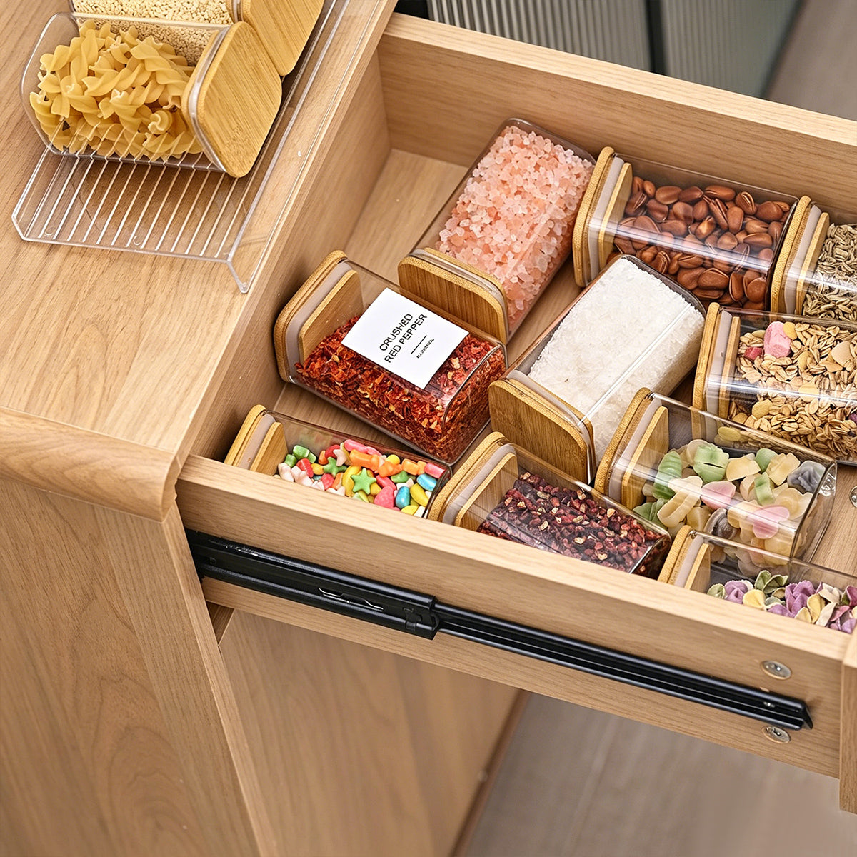 Stepped Spice Rack Organizer, 4 Pack, Clear - image 2