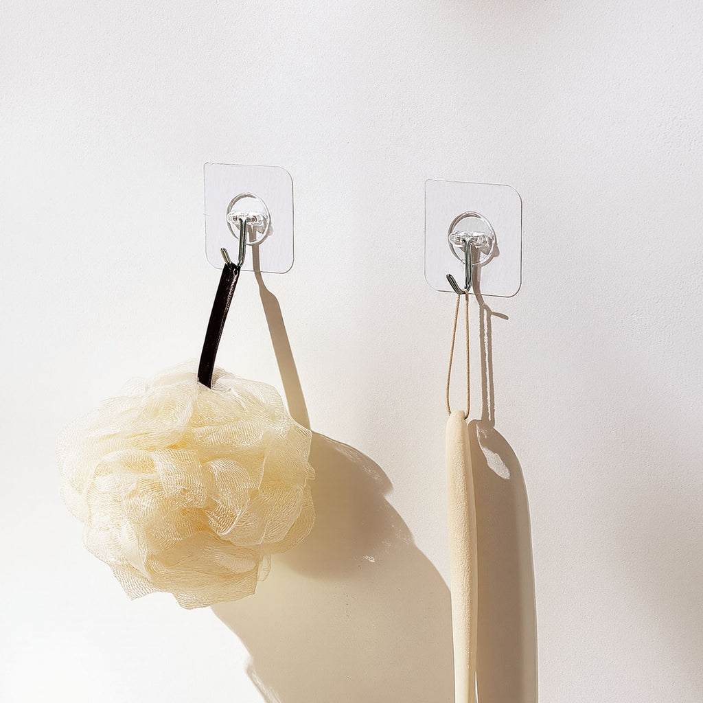 Clear Adhesive Wall Hooks, 12 Pack - image 4