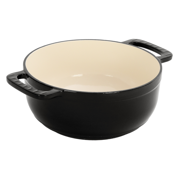 Enameled Cast Iron Dutch Oven with Lid, 6 Qt, Black - image 6