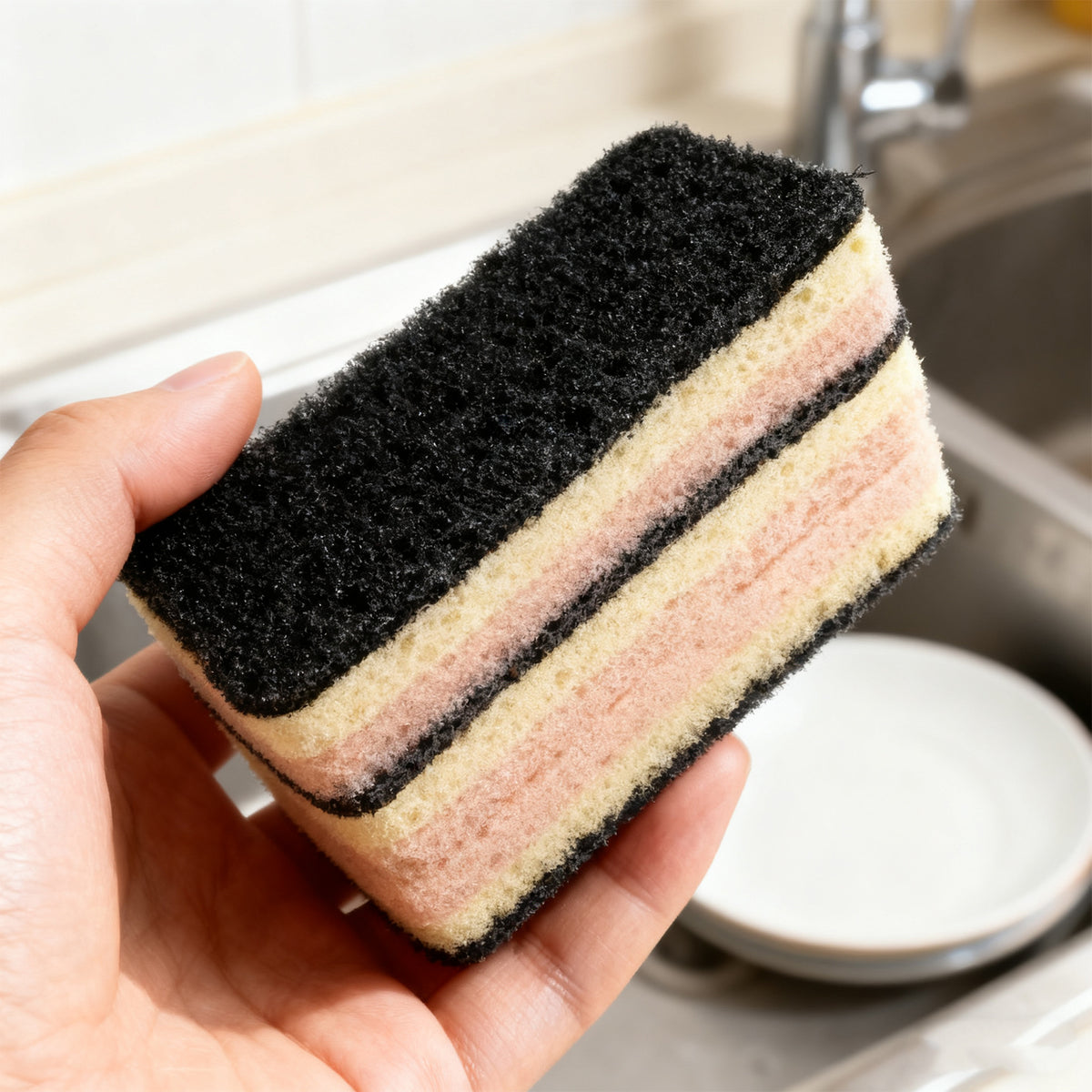 Layered Scrub Sponges, 3 Pack - image 4