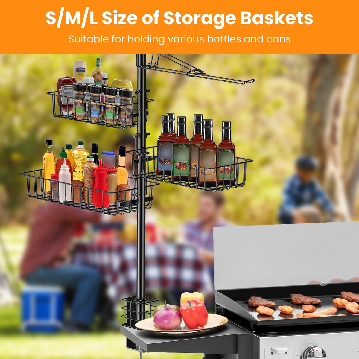 Standing BBQ Griddle Caddy with Paper Towel Holder - image 6