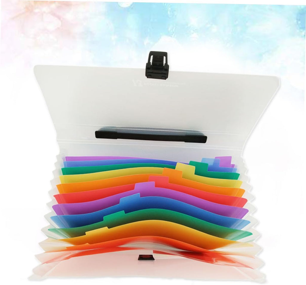 Expanding File Organizer, 13 Pockets, Rainbow - image 4