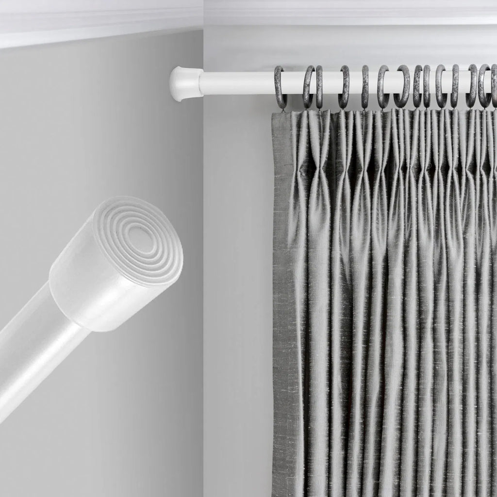 Spring Tension Curtain Rod, White - image 10