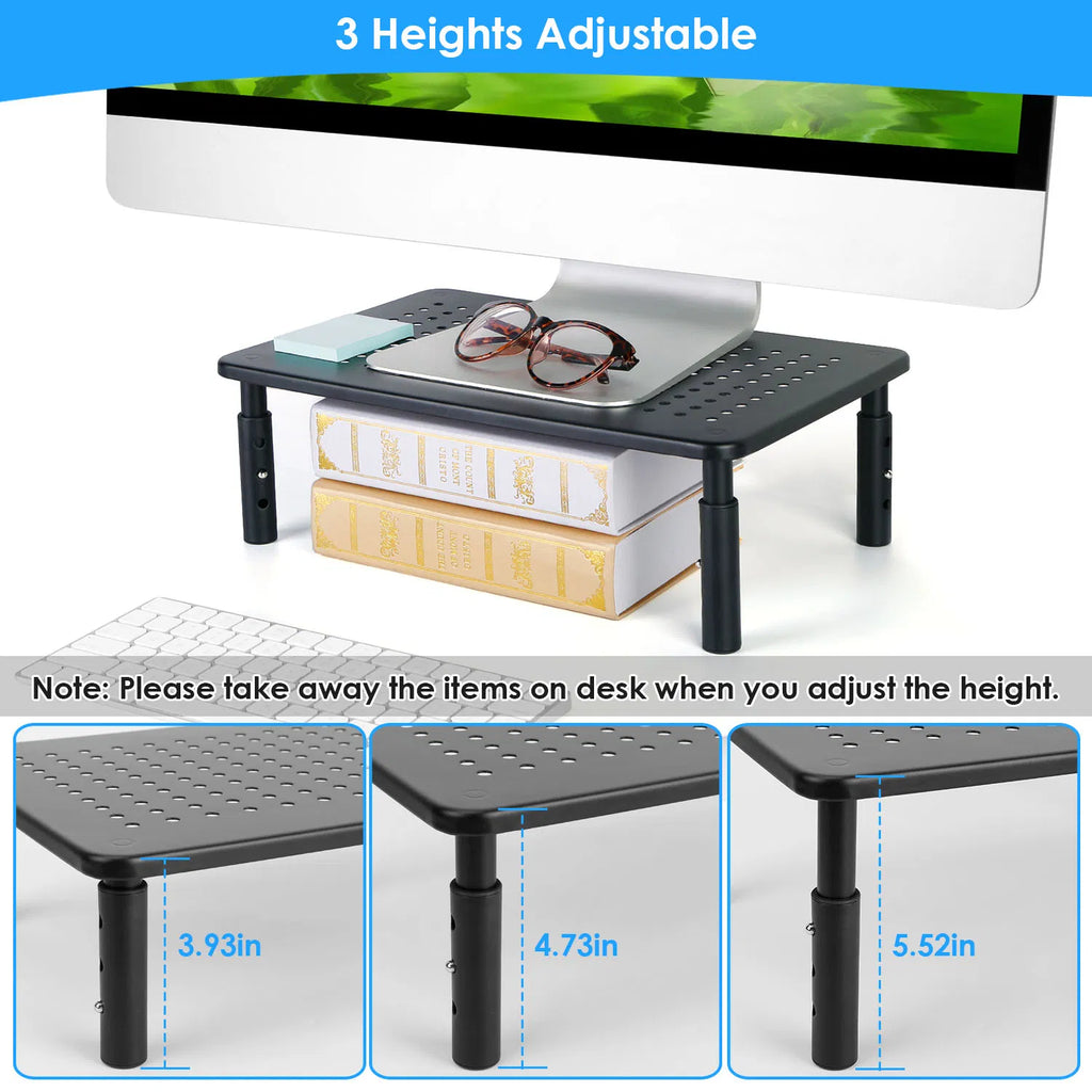 Adjustable Metal Monitor Riser, 3 Heights - image 7