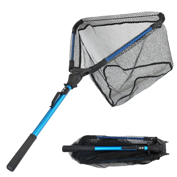 Folding Fishing Landing Net with Aluminum Handle