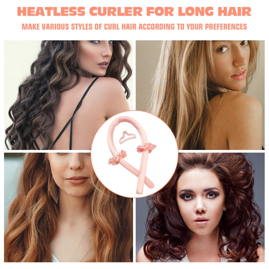 Heatless Curling Rod Headband, Pink - image 3