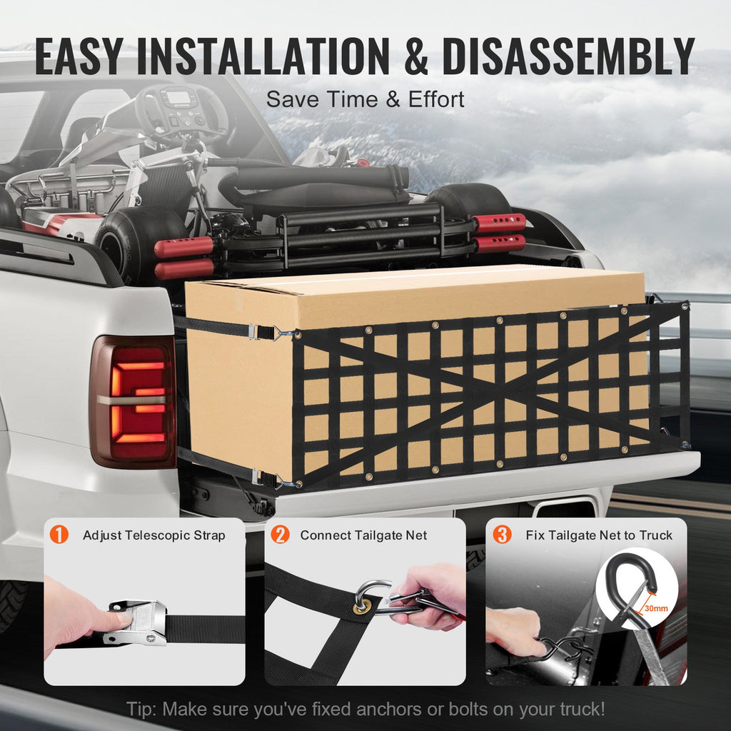 Pickup Truck Tailgate Net, 54 x 18 in - image 2