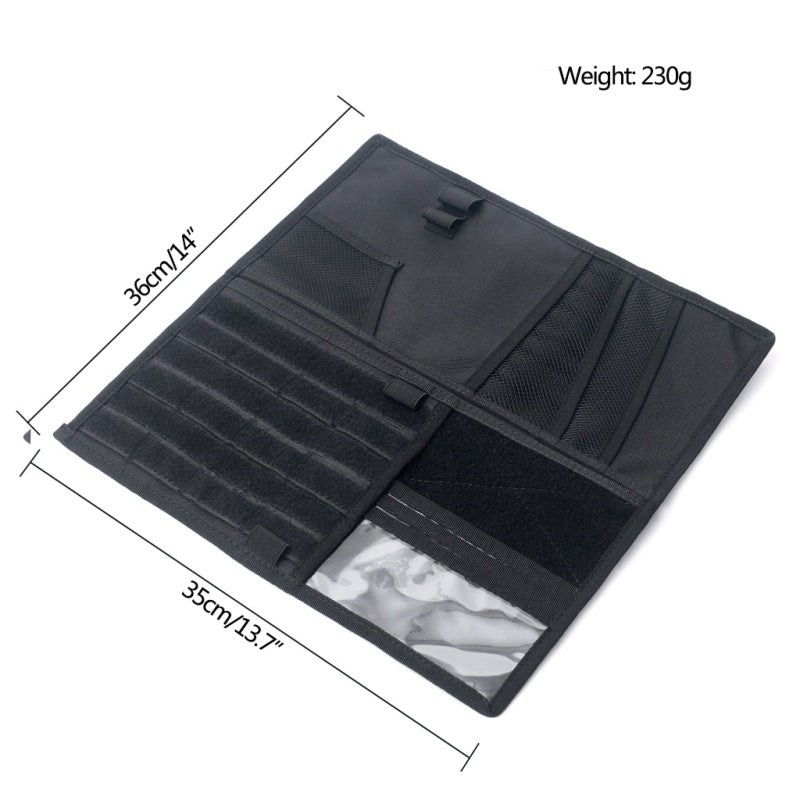 MOLLE-Style Car Sun Visor Organizer Panel, Black