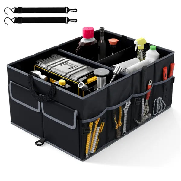 Trunk Organizer with Dividers, 13 Gallon, 3 Compartments + 6 Pockets - image 4