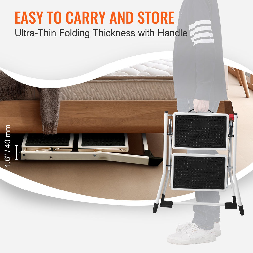 2-Step Folding Steel Ladder, 330 lb - image 3