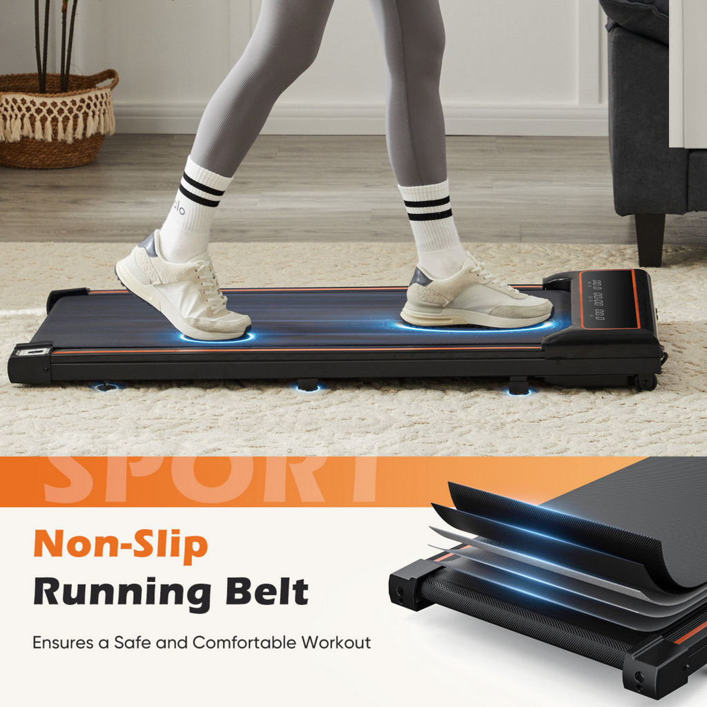 Compact Walking Pad Treadmill, Black - image 2