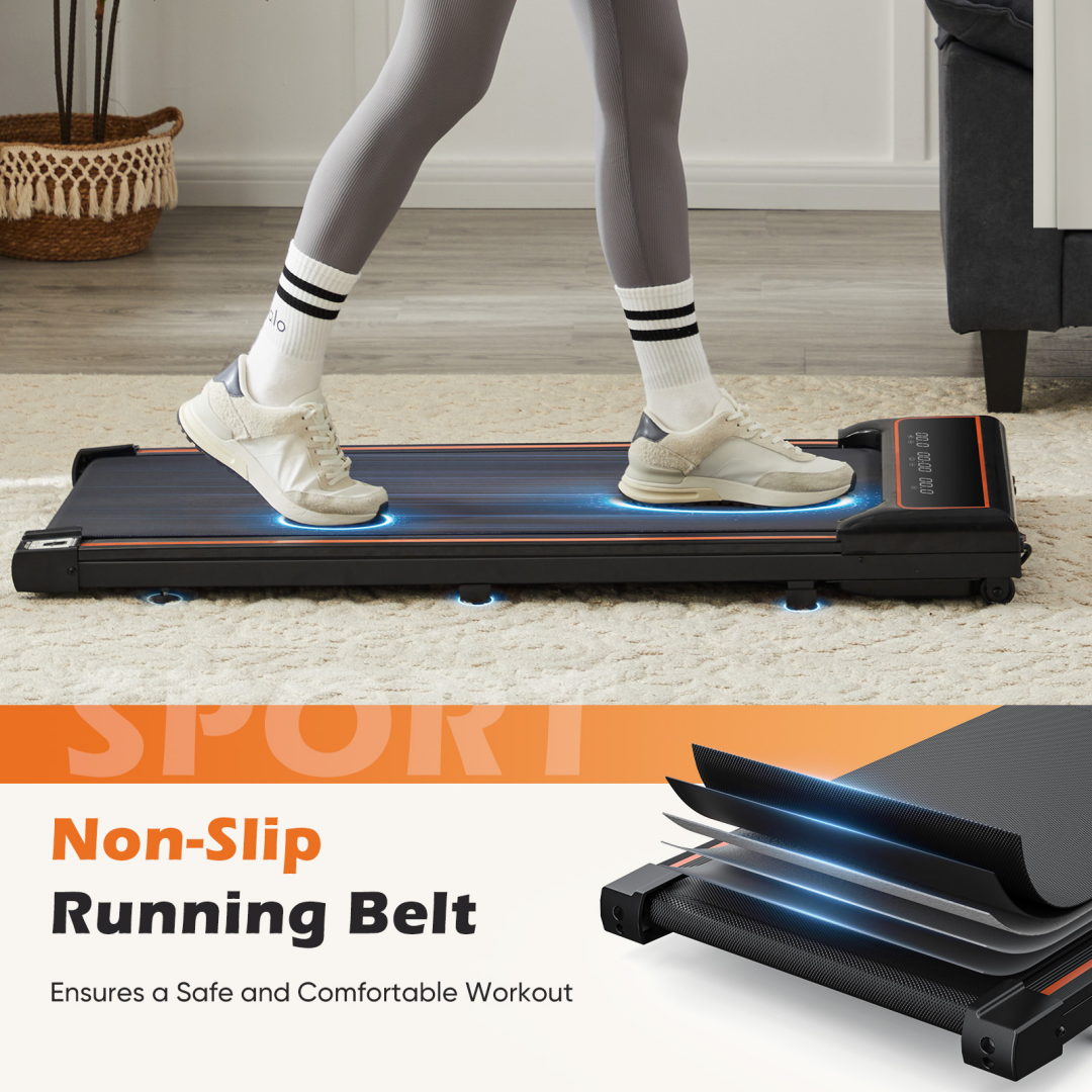 Compact Walking Pad Treadmill, Black - image 2