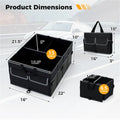 Trunk Organizer with Dividers, 13 Gallon, 3 Compartments + 6 Pockets