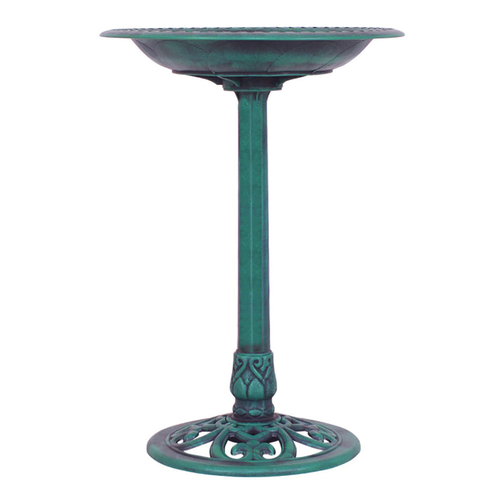 Pedestal Bird Bath, Green - image 6