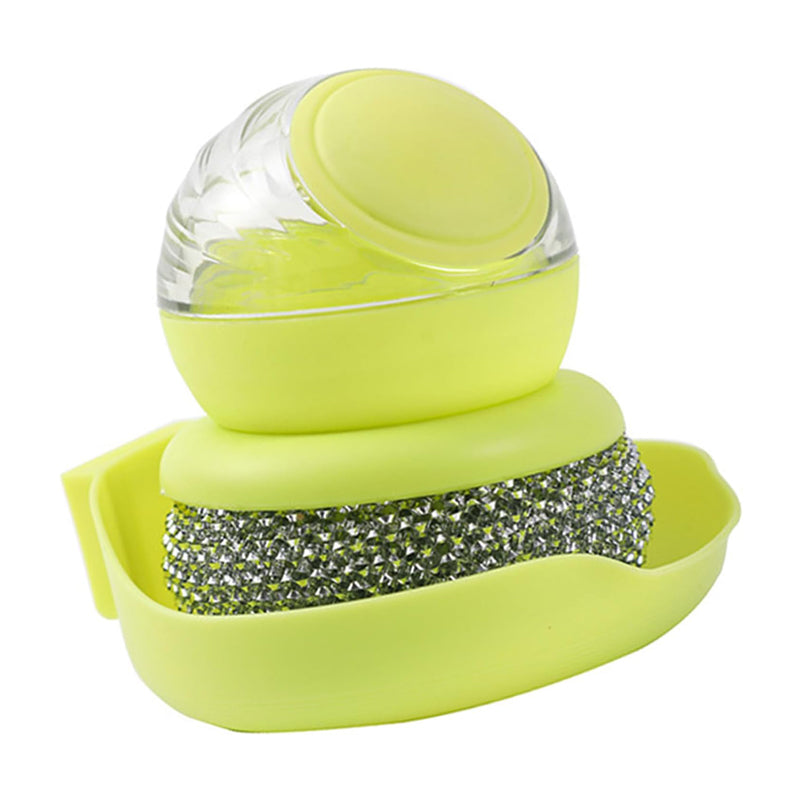 Soap-Dispensing Steel Wool Scrubber with Holder - image 7