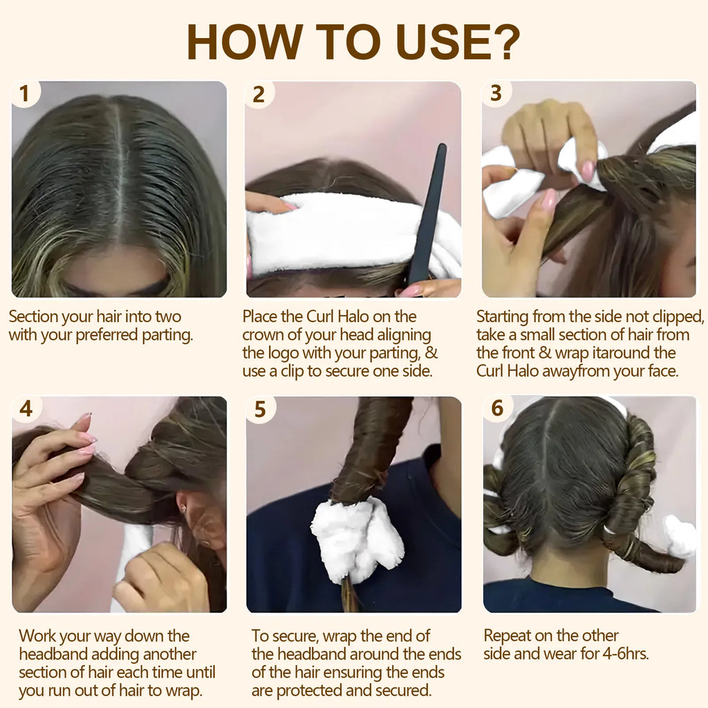 Satin Heatless Hair Curler, White - image 3