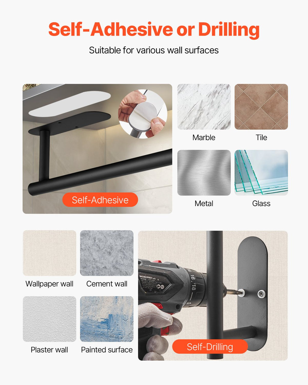 Under-Cabinet Paper Towel Holder, Black Stainless Steel - image 3