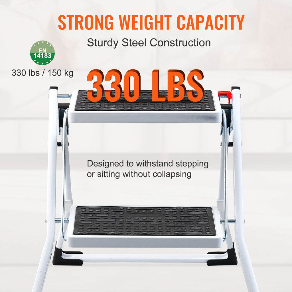 2-Step Folding Steel Ladder, 330 lb - image 2
