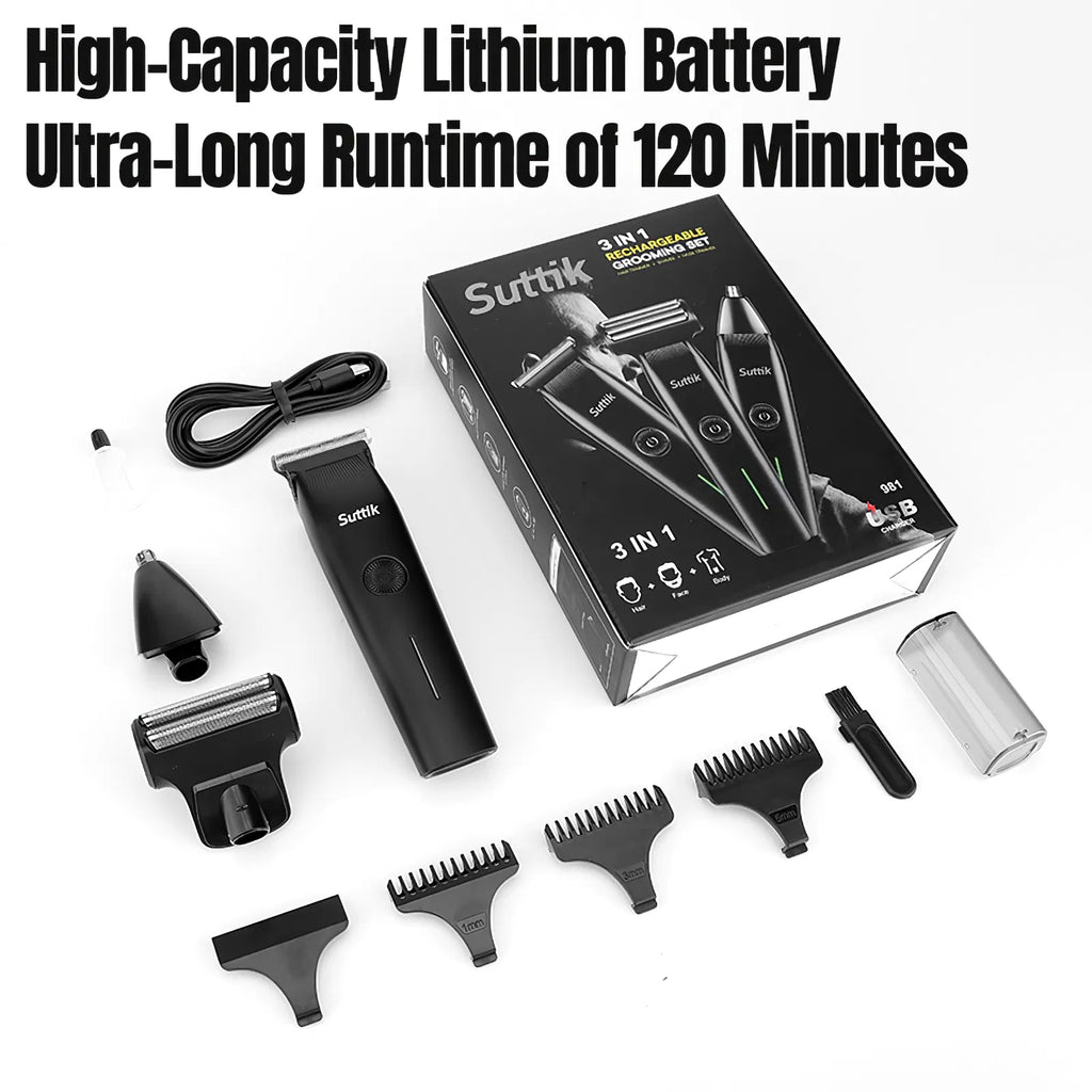 Men's 3-in-1 Beard Trimmer and Grooming Kit - image 3