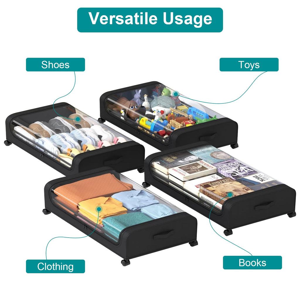 Under-Bed Storage Containers with Wheels, 42 L, 2 Pack - image 7