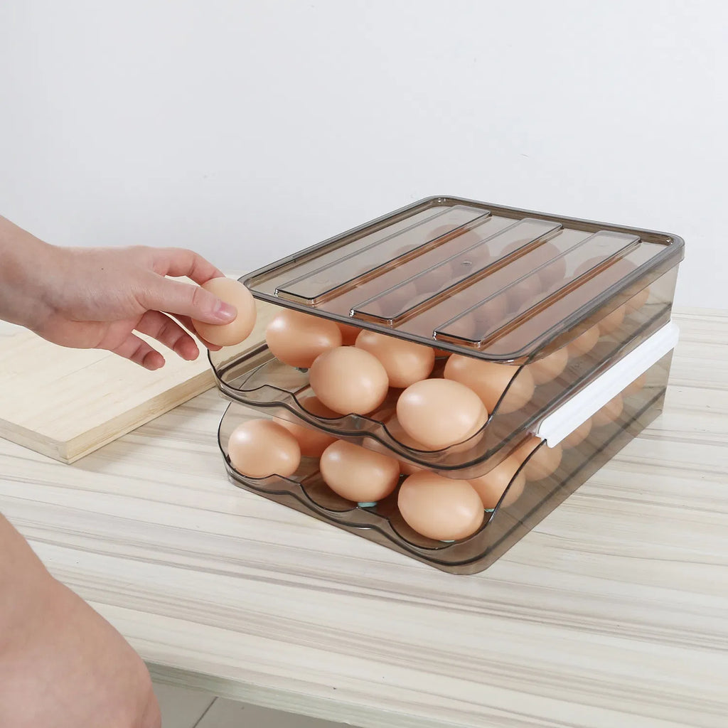 Rolling Egg Holder for Fridge, 2 Tier, 36 Eggs - image 4