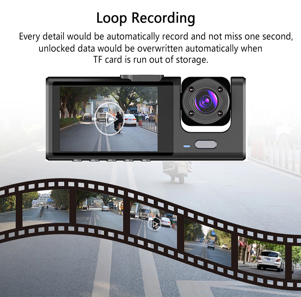 Dual-Lens 1080P Dash Cam, Front & Inside - image 4