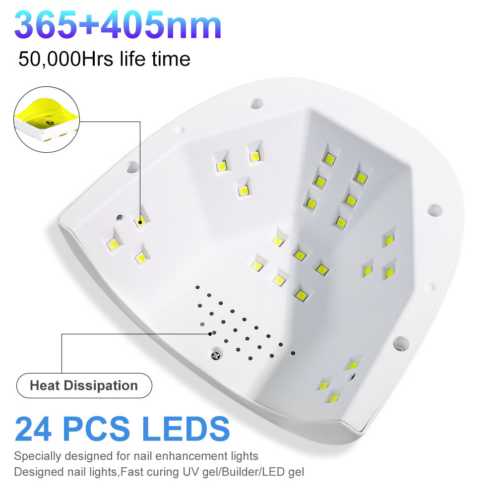 UV LED Nail Lamp, 24 Beads, White - image 5