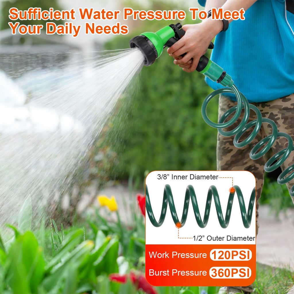 Recoil Garden Hose, 65 ft, with 7-Pattern Nozzle - image 5