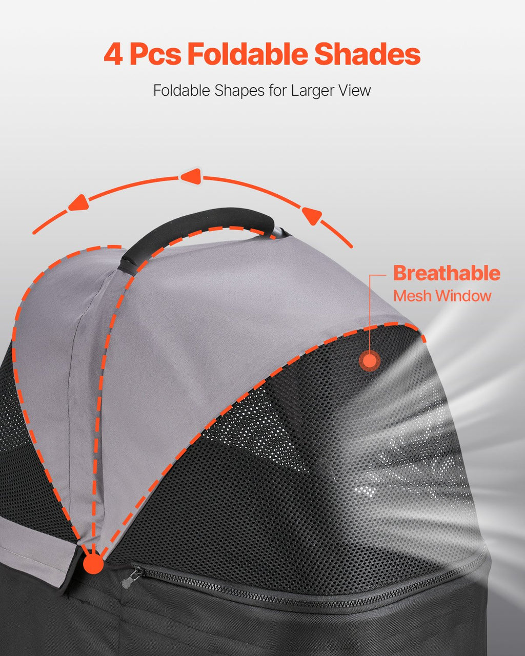 Foldable Pet Stroller with Detachable Carrier - image 4