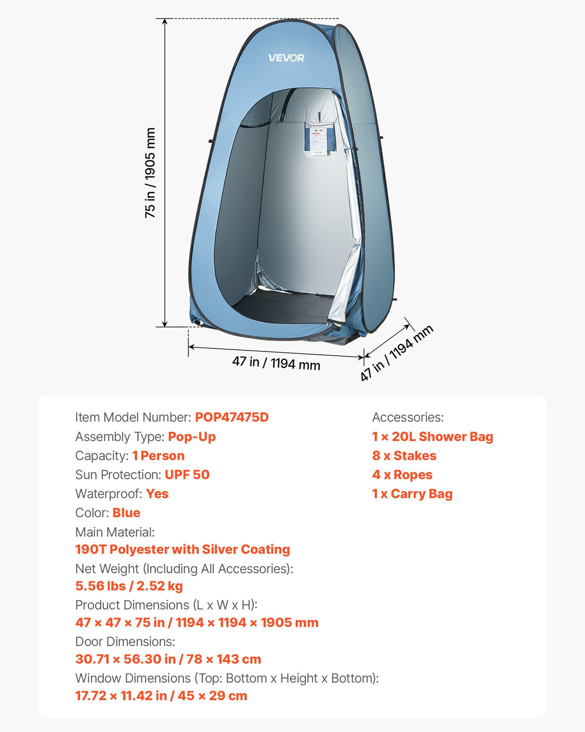 Pop-Up Privacy Shower Tent - image 5