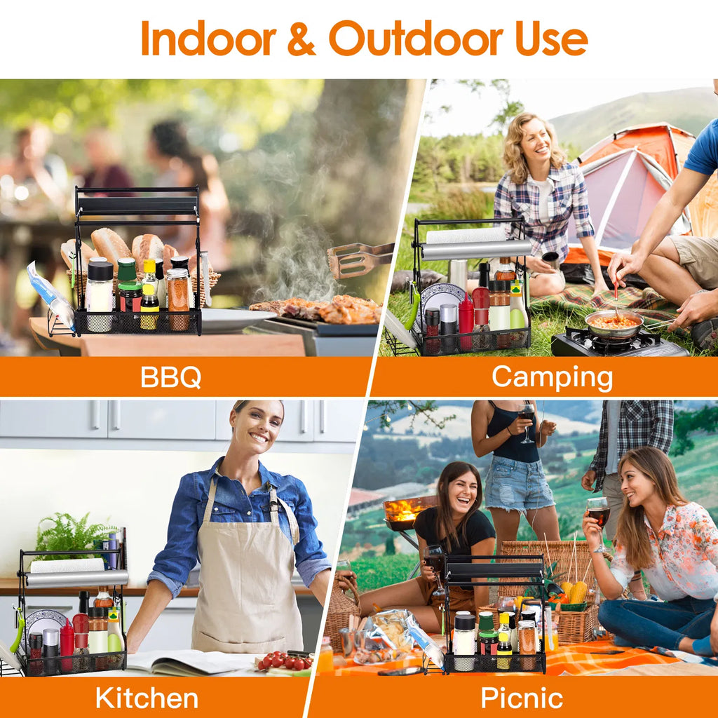 BBQ Grill Caddy with Paper Towel Holder