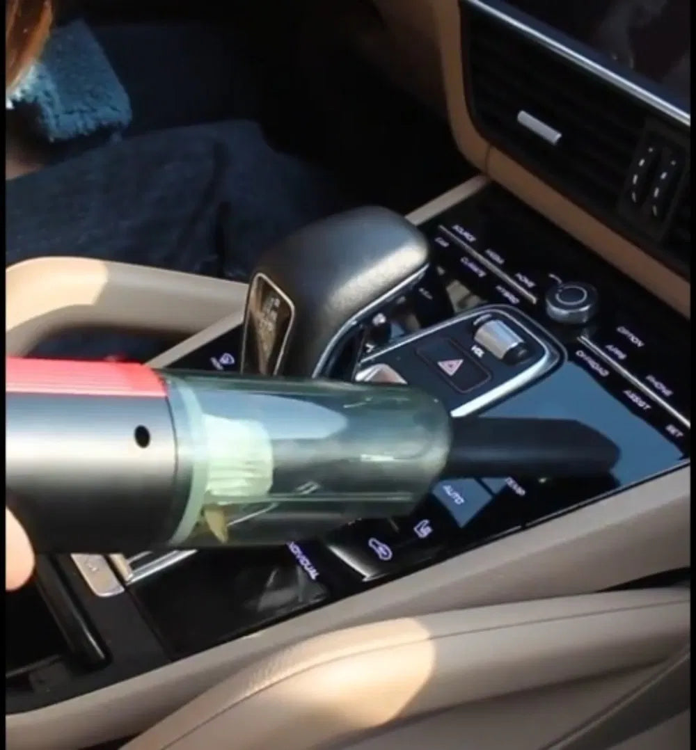 Corded 12V Car Vacuum with LED Light, Red - image 3