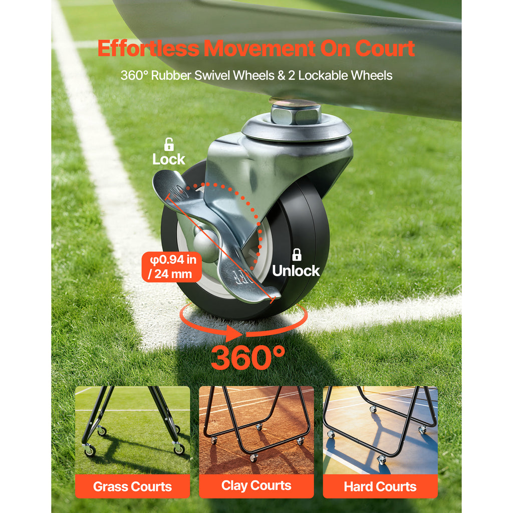 Tennis and Pickleball Hopper Cart with Wheels - image 3