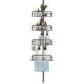 Corner Shower Caddy with Tension Pole, 4 Shelves
