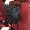 Hanging Car Trash Can with Lid, Leakproof Lining, Black