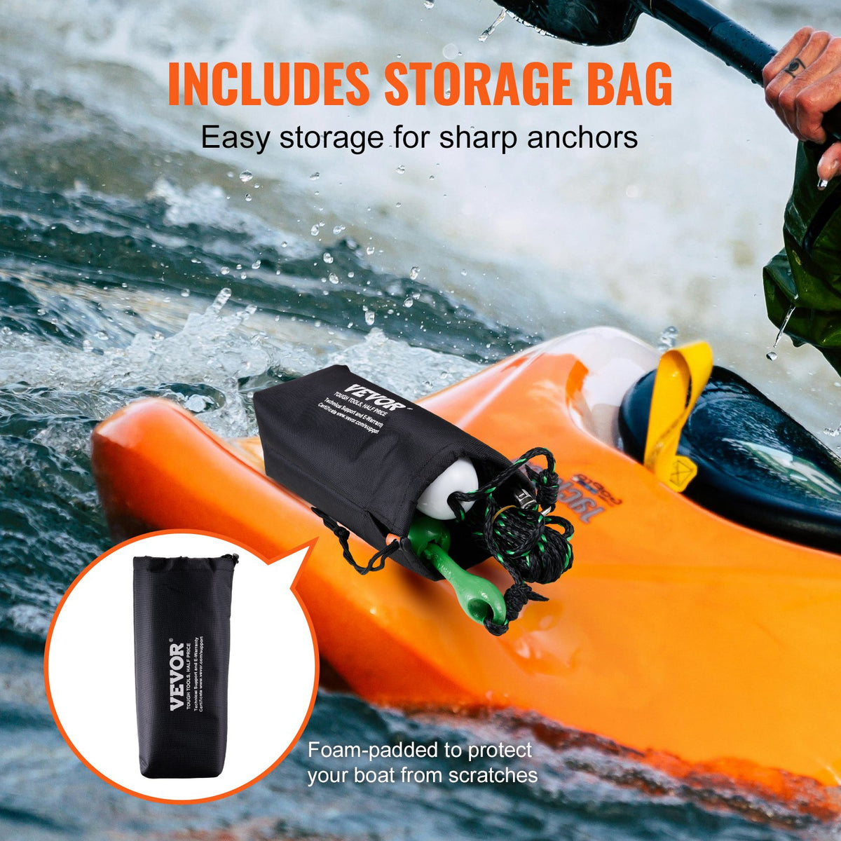 3.5 lb Folding Kayak Anchor Kit with Rope & Buoy - image 5