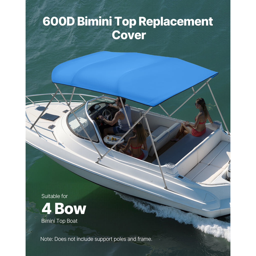 4-Bow Bimini Top Replacement Cover, 8 ft - image 5