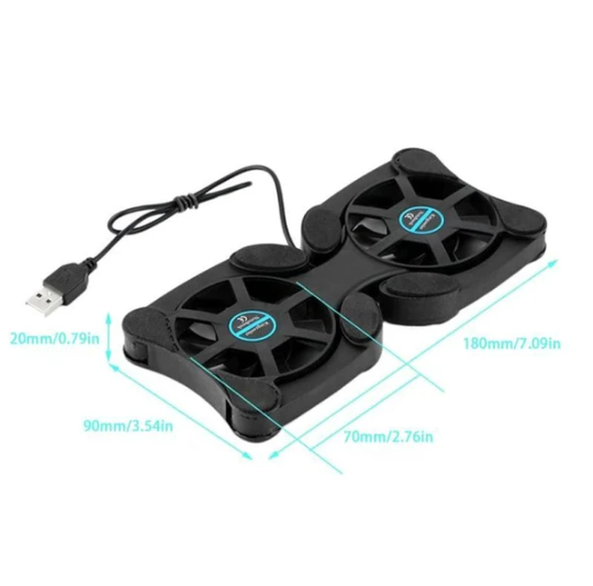 Foldable Dual-Fan Laptop Cooler - image 2